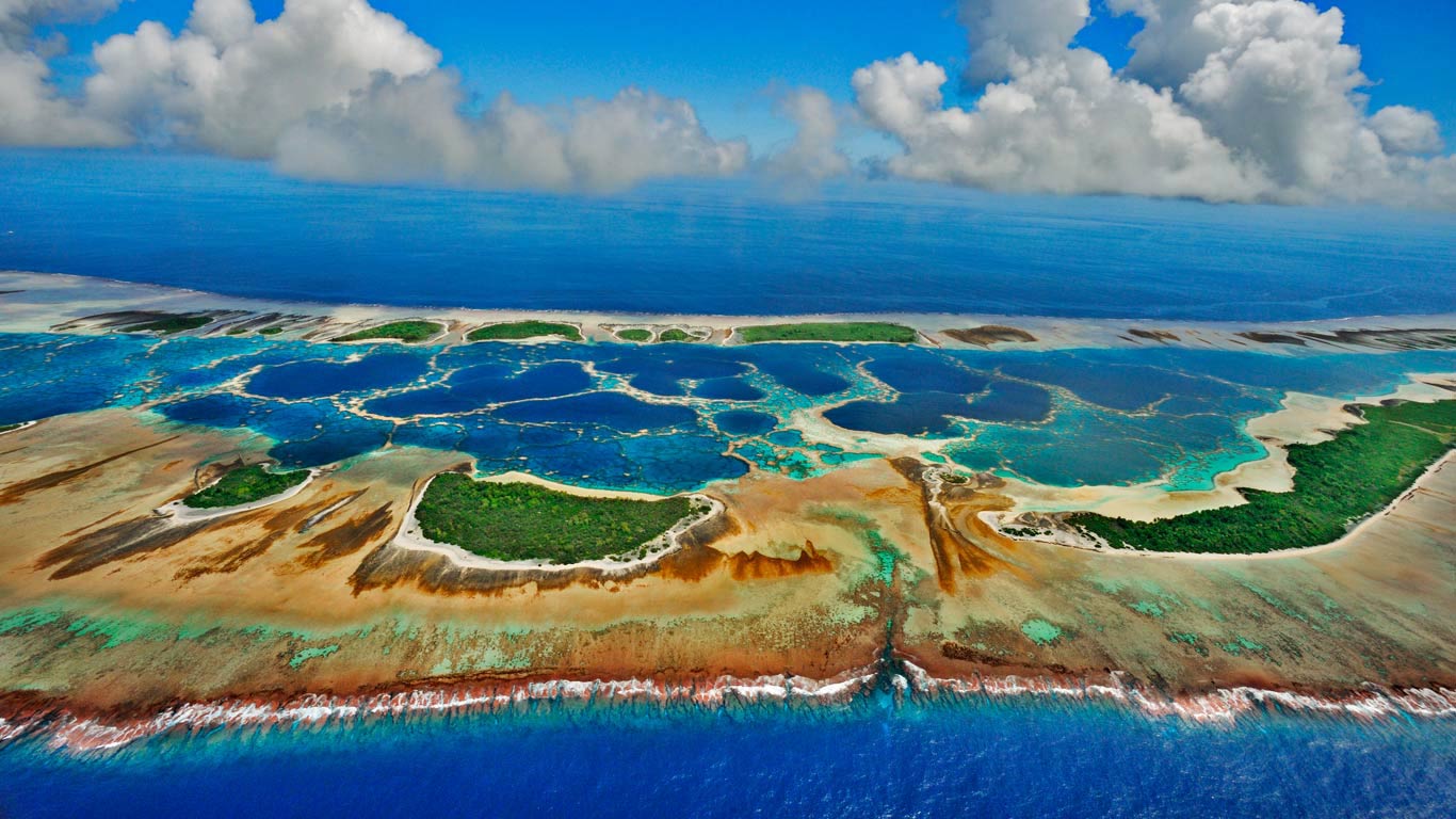 Caroline Island - Its Three Largest Islets