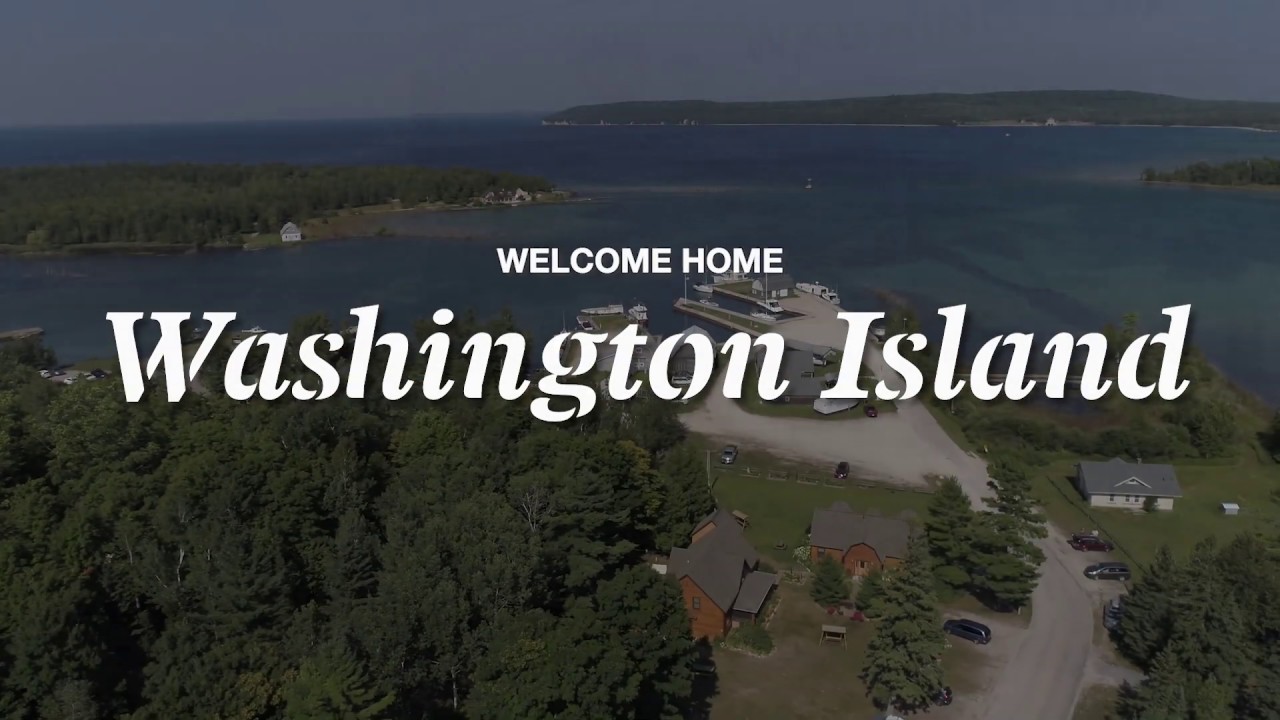 Drone Shot Of Washington Island