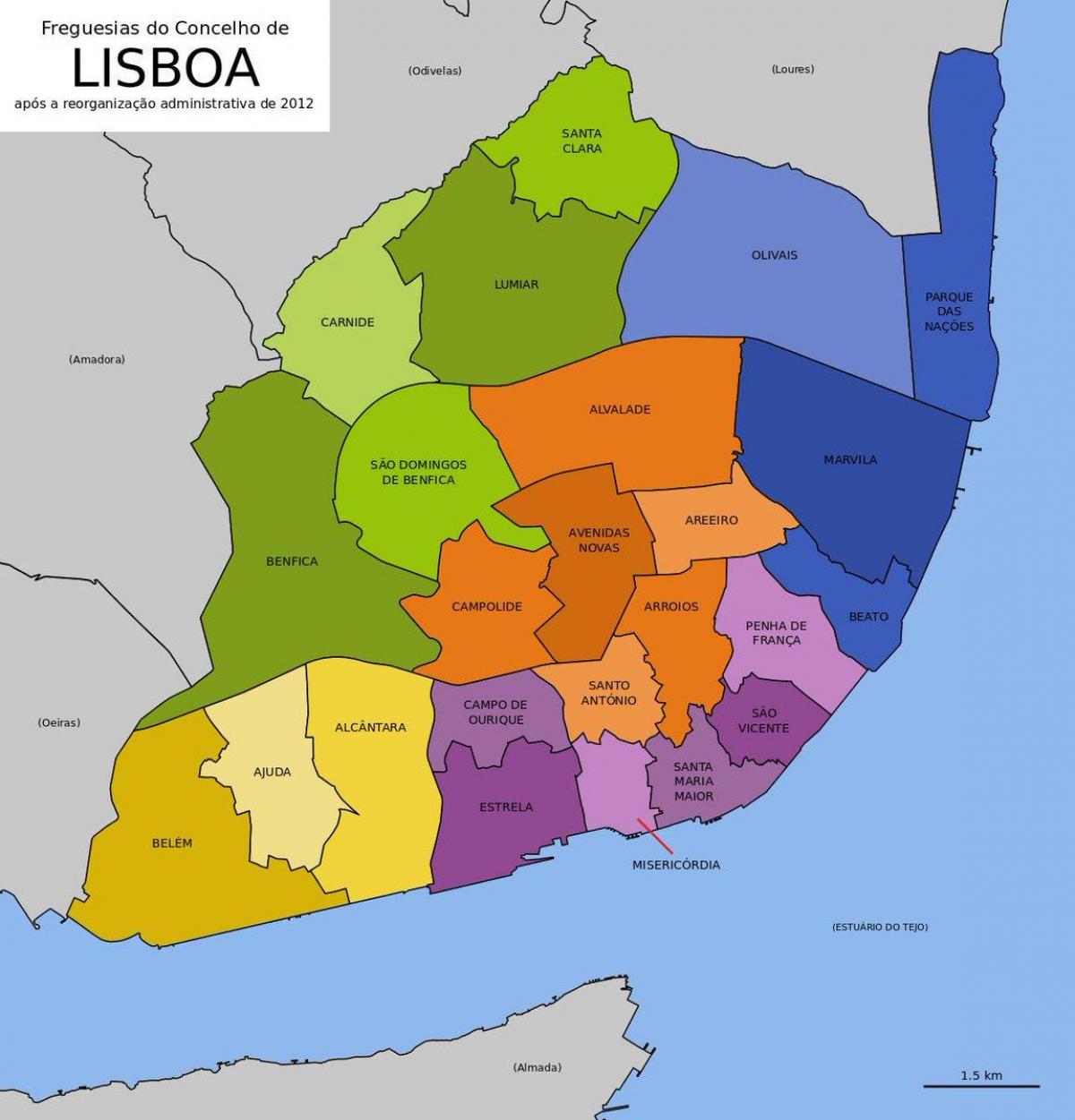 The Lisbon Neighborhood Map
