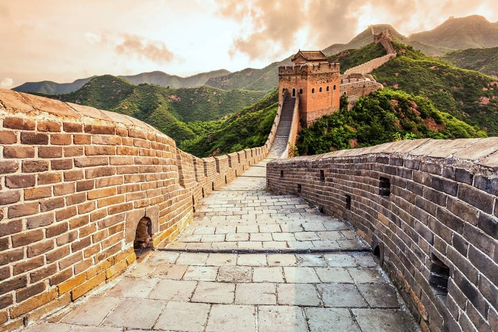 The passage of the Great Wall of China