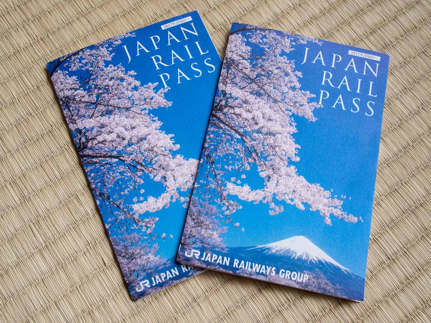 Two Japan rail pass